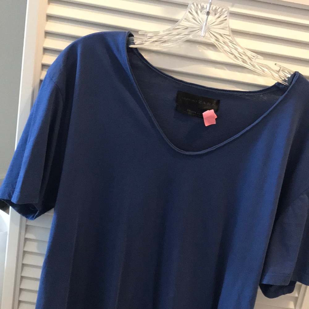 Zara v neck tshirt luxury deluxe cotton XL man